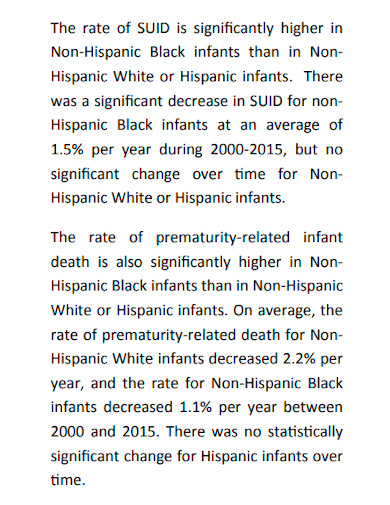 infant mortality data report