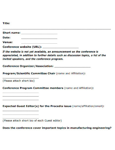 manufacturing proposal form