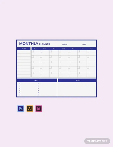 monthly planner template