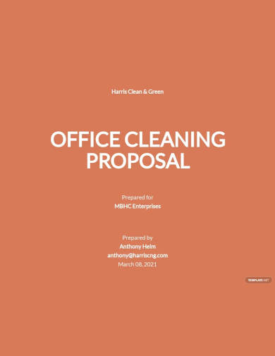 office cleaning proposal template