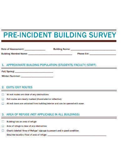 pre incident building survey