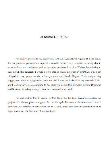printable acknowledgement for project report