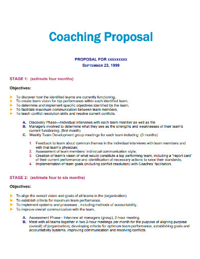 printable coaching proposal