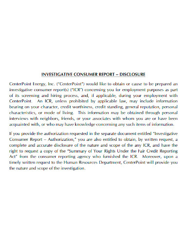 printable investigative consumer report