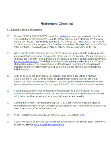 printable retirement planning checklist