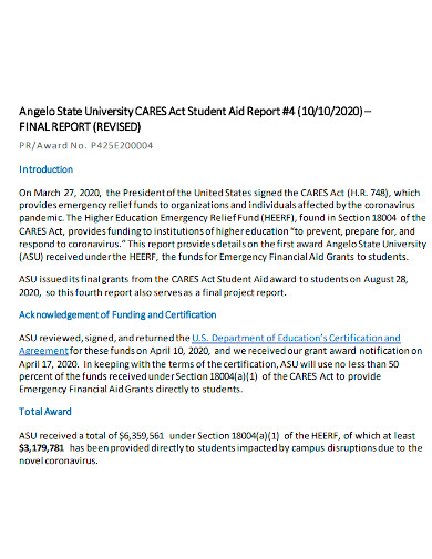 printable student aid report