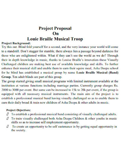 professional music project proposals