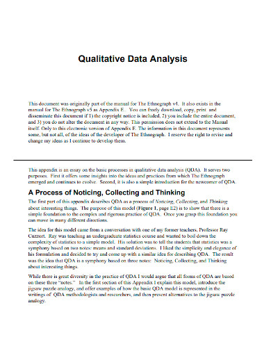 how to write a qualitative data analysis report