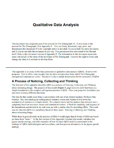 qualitative data analysis sample