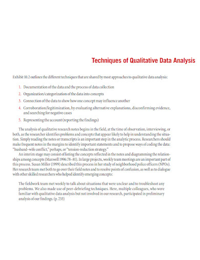 qualitative data analysis example in research paper