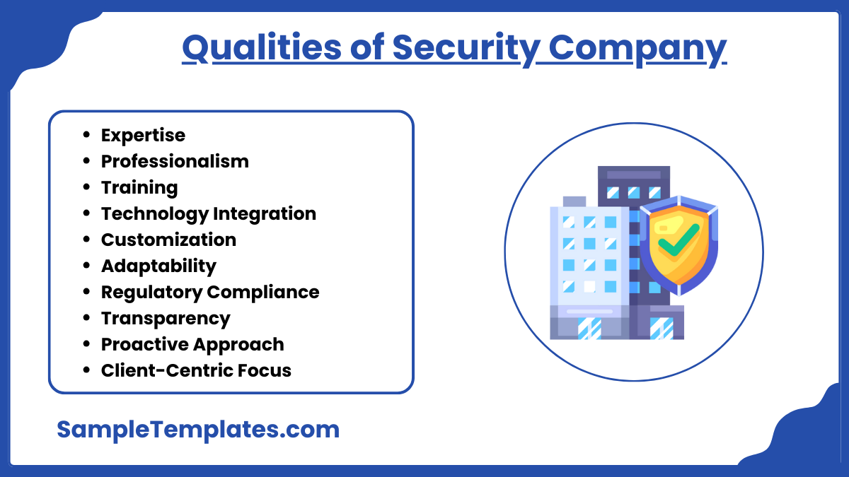 qualities of security company