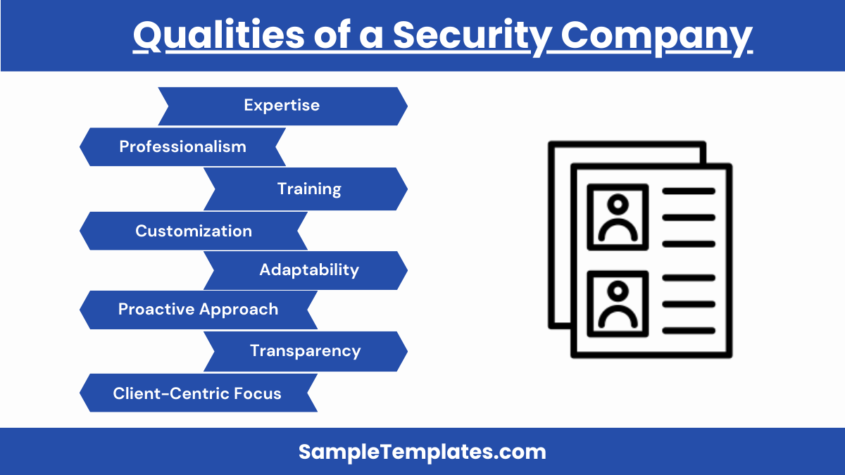 qualities of a security company