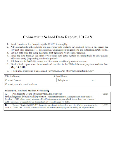 school data report