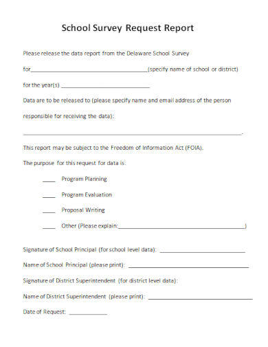 school survey request report