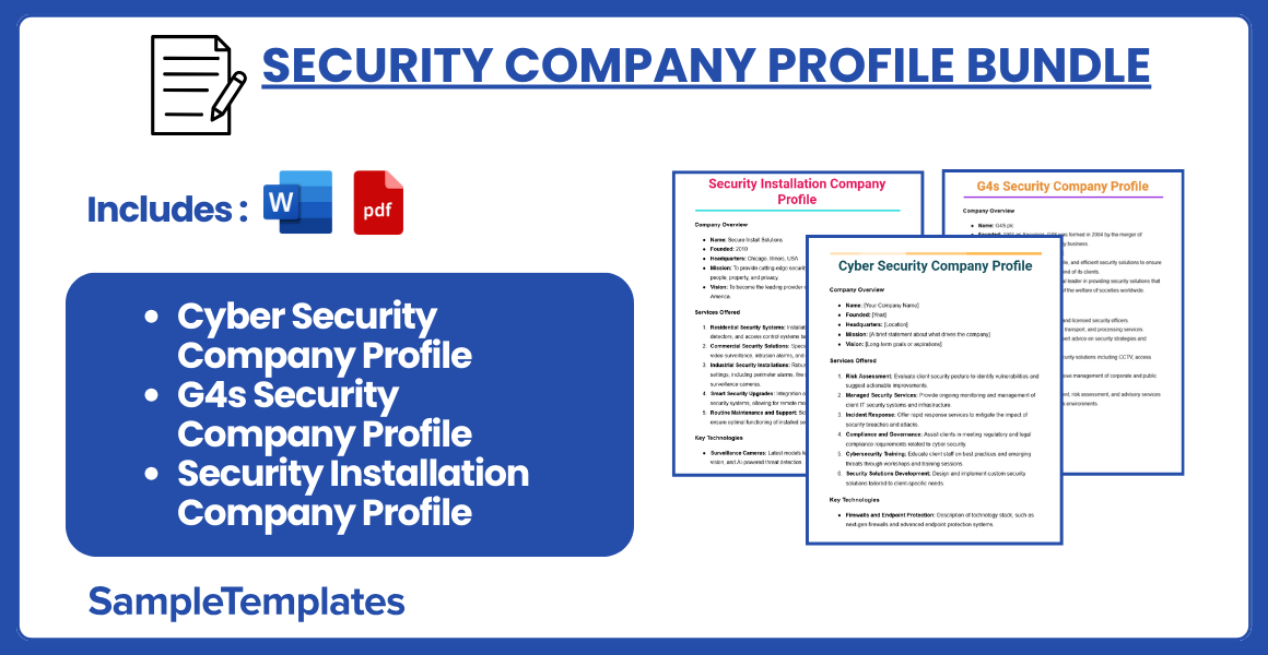 security company profile bundle