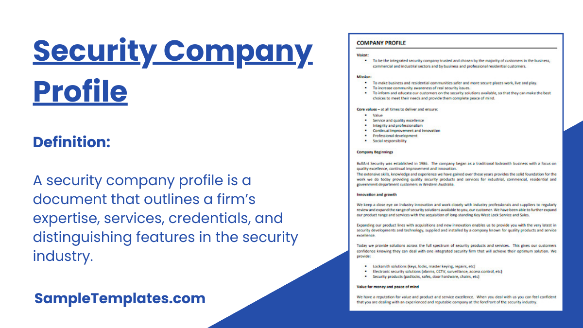 Security Company Profile