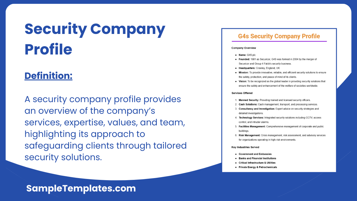 Security Company Profiles