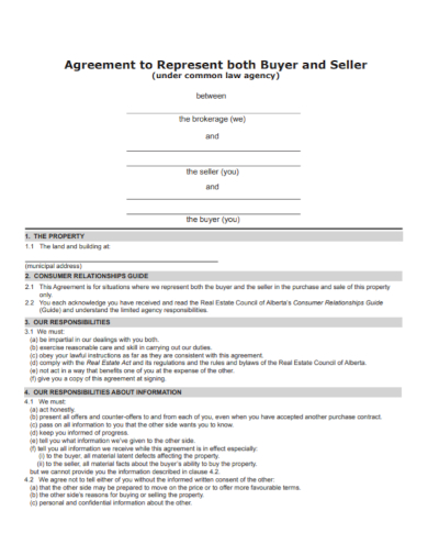 FREE 10 Buyer Seller Agreement Samples Purchase Property Broker 