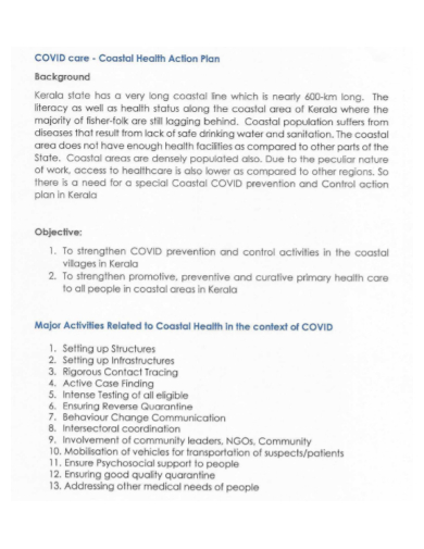 covid care health action plan