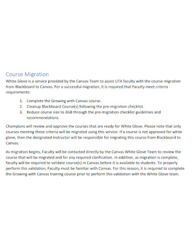 campus course migration plan