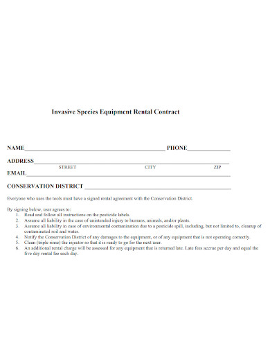 company equipment rental contract