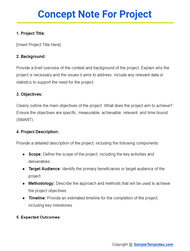 concept note for project