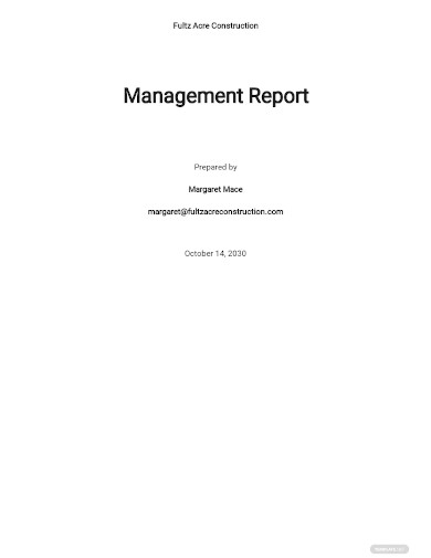 construction project management report