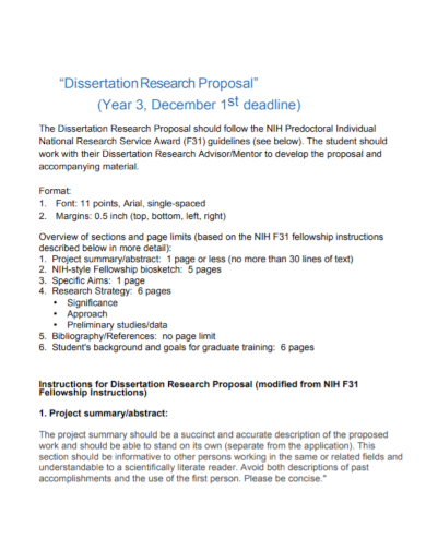 dissertation research proposal