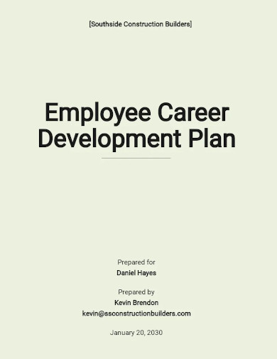employee career development plan samples