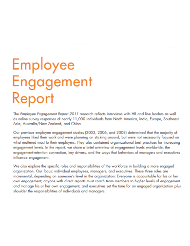 employee engagement report
