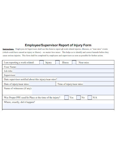 employee or supervisor report