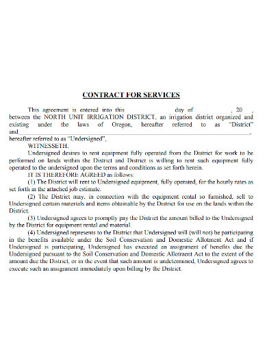 equipment rental agreement contract