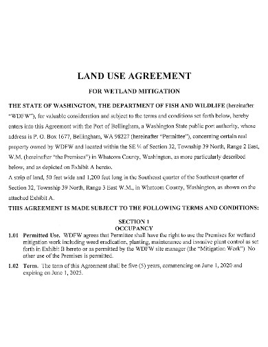 general land use agreement