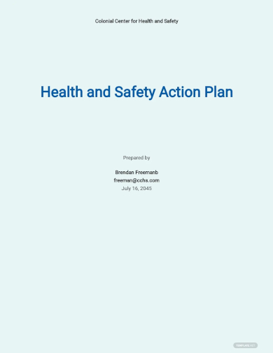 health and safety action plan template