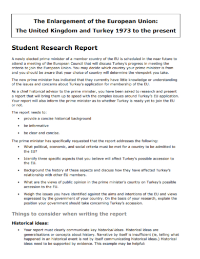 history student research report