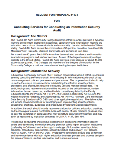 information security audit services proposal