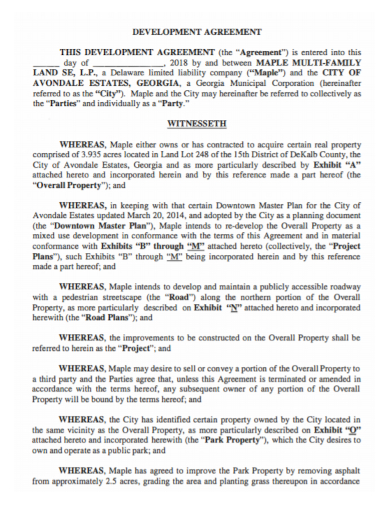 land property development agreement