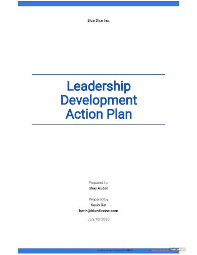 leadership development action plan template