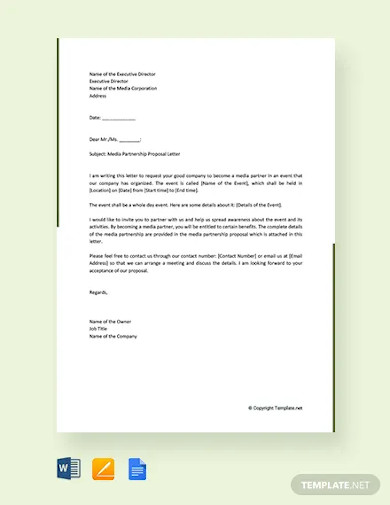media partnership proposal letter