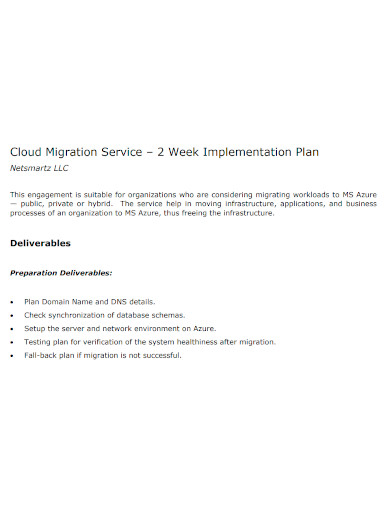 migration service implementation plan