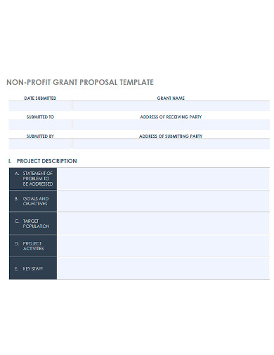 nonprofit grant proposal form