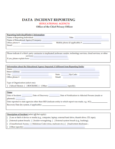 office data incident report
