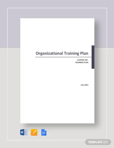 organizational training plan template