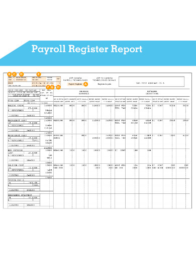 payroll register report sample