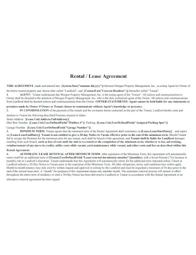 printable new rental lease agreement