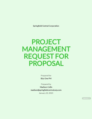 project management request for proposal template