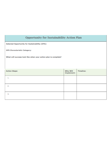 FREE 10 Sustainability Action Plan Samples Environmental 
