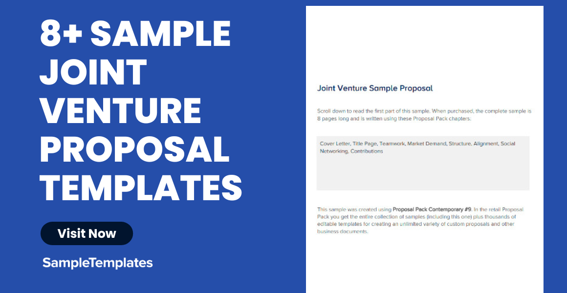 sample joint venture proposal template
