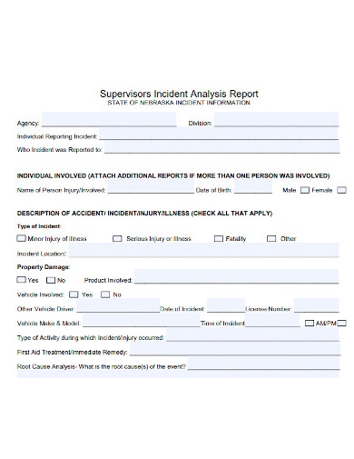 supervisors incident analysis report