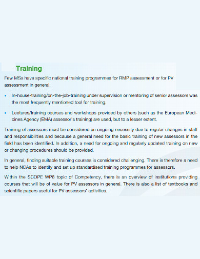 training risk management plan